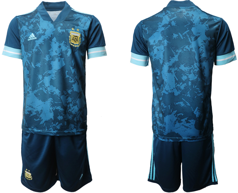 Cheap Men 2021 National Argentina away blue custom soccer jerseys